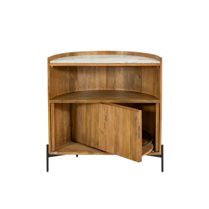 Meuble bar en bois de manguier et marbre Adler