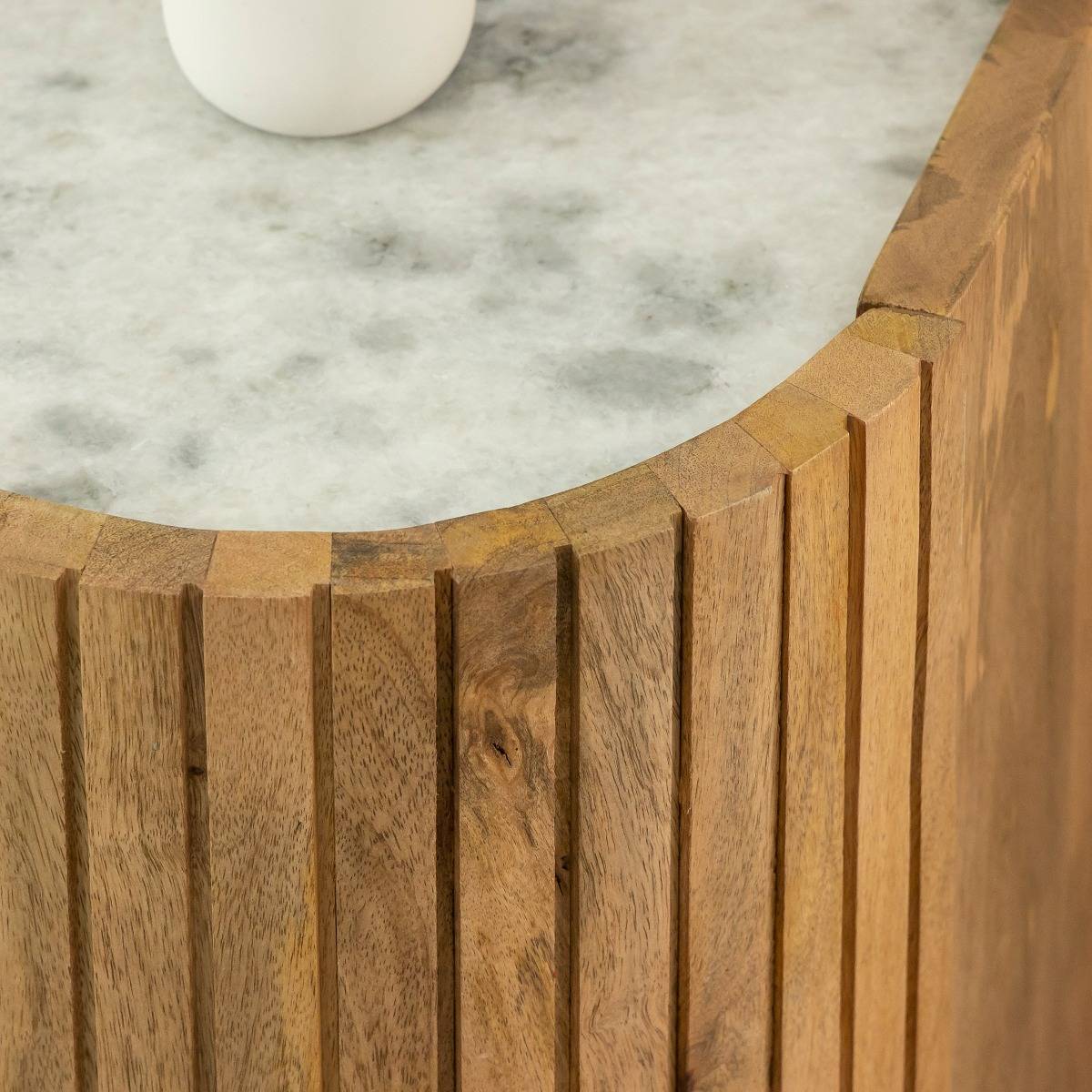 Buffet en bois de manguier et marbre Adler