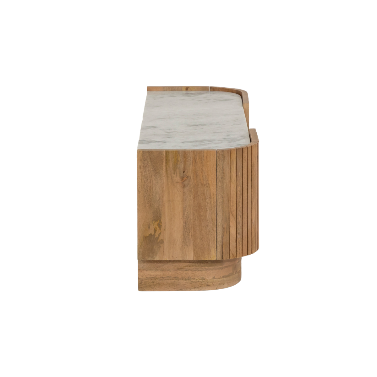 Meuble TV en bois de manguier et marbre Adler