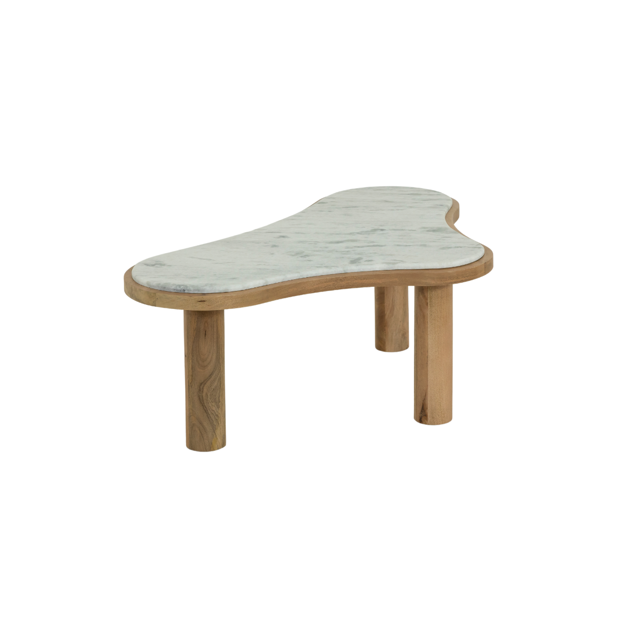 Table basse en bois de manguier et marbre Adler
