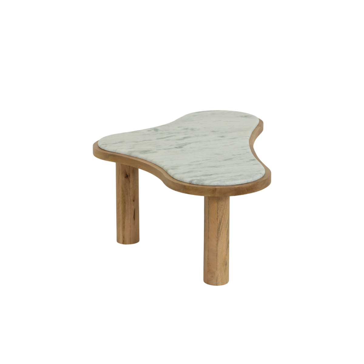 Table basse en bois de manguier et marbre Adler