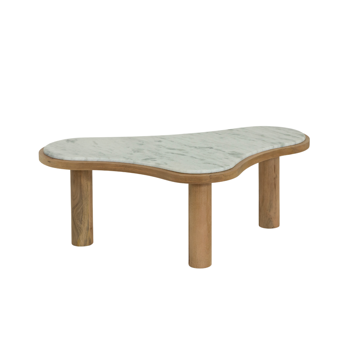 Table basse en bois de manguier et marbre Adler