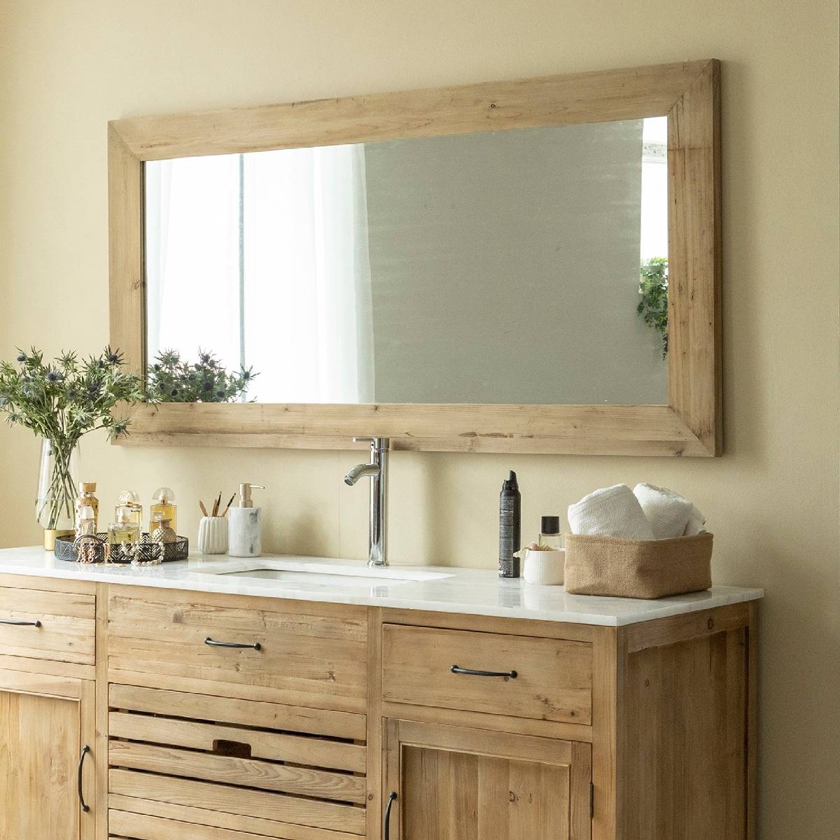 Miroir en bois recyclé 165 cm Mia