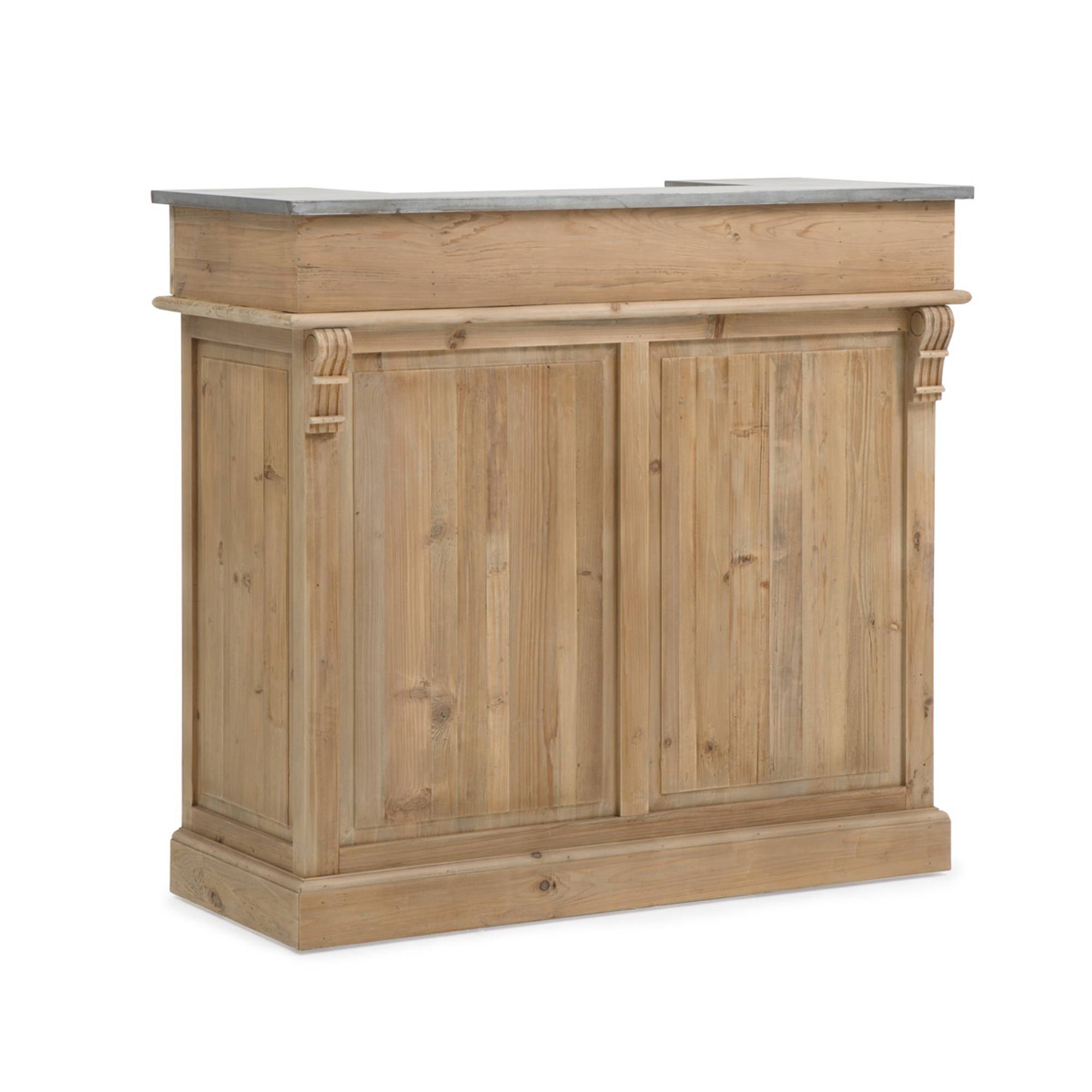 Meuble bar en bois recyclé 120cm Garance