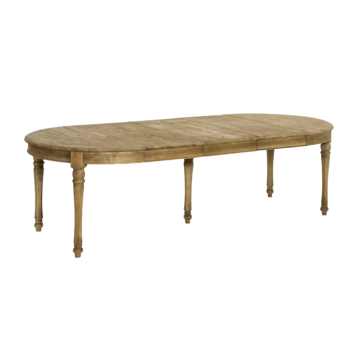 Table à manger avec allonges en bois recyclé Garance