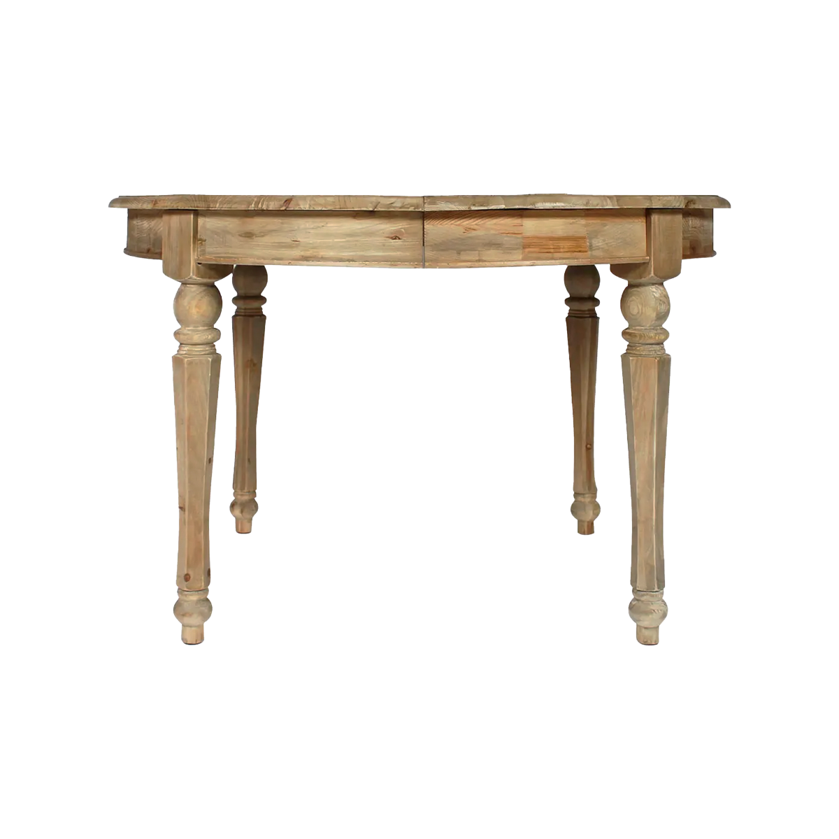 Table à manger avec allonges en bois recyclé Garance