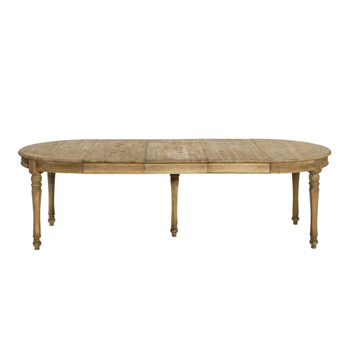 Table à manger avec allonges en bois recyclé Garance