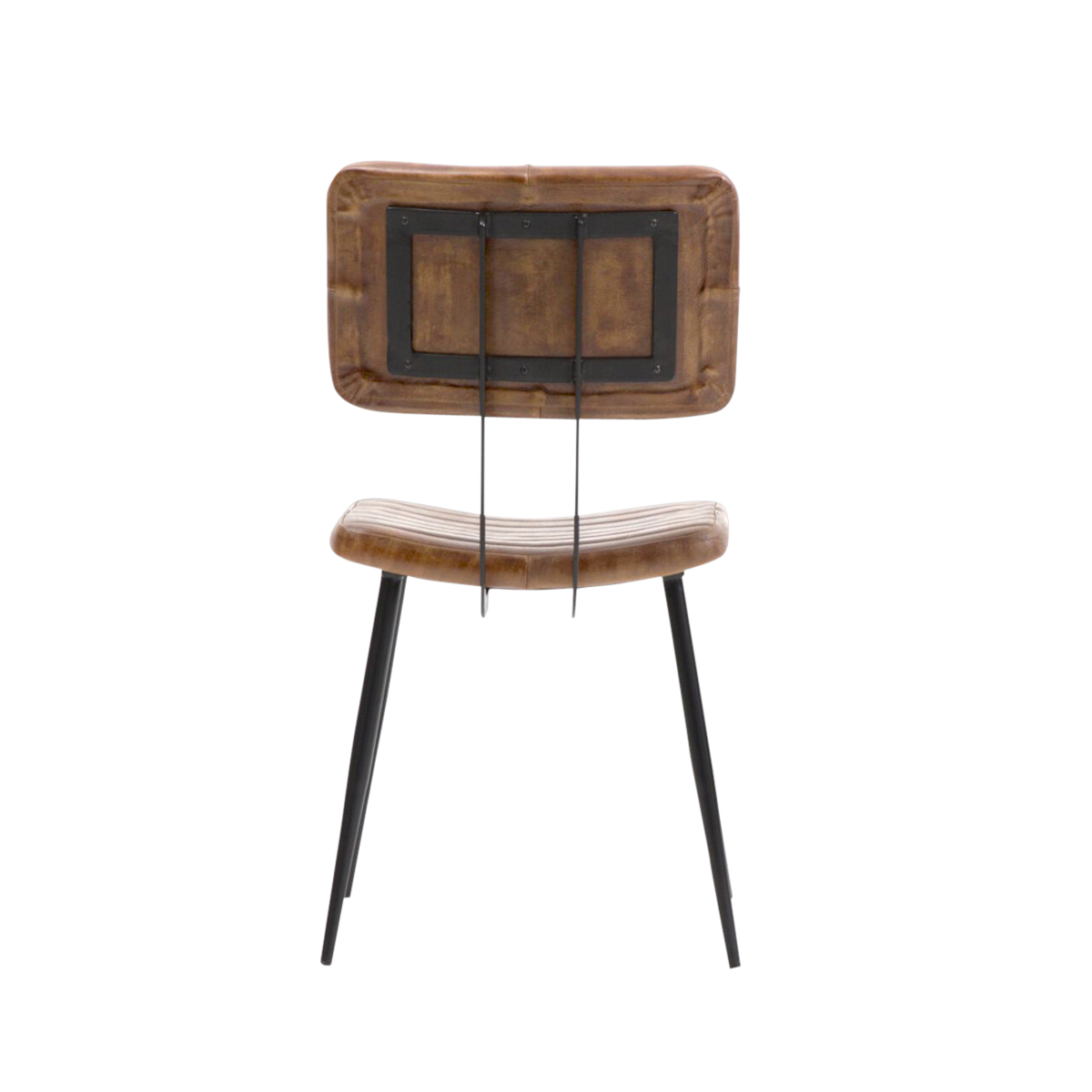 Chaise en cuir marron Dune (lot de 2)