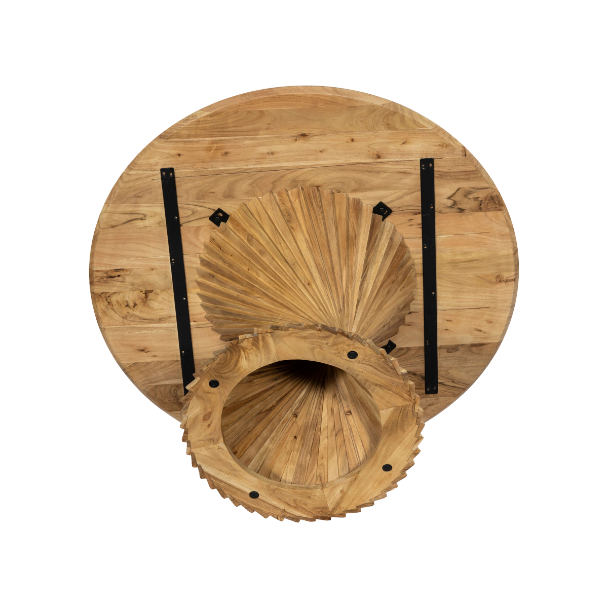 Table à manger ronde en bois d'acacia Orane