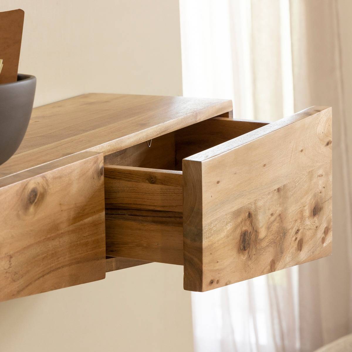 Etagère murale asymétrique en bois d'acacia Orane