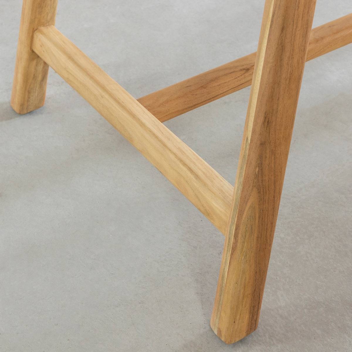 Table à manger haute + 2 bancs en bois d'acacia Orane