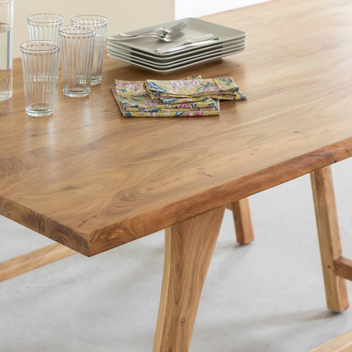 Table haute en bois d'acacia Orane