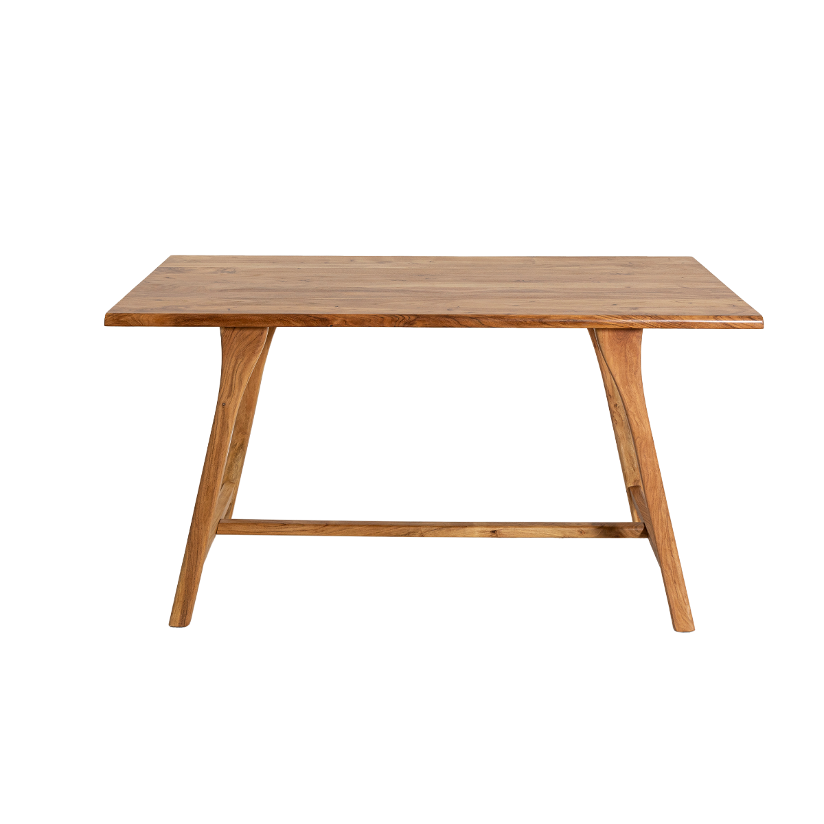 Table à manger haute + 2 bancs en bois d'acacia Orane