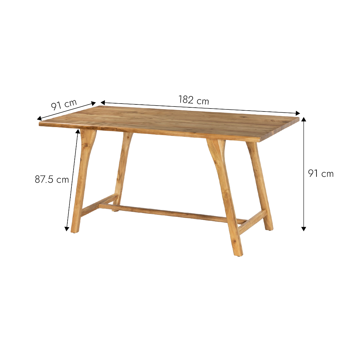 Table haute en bois d'acacia Orane