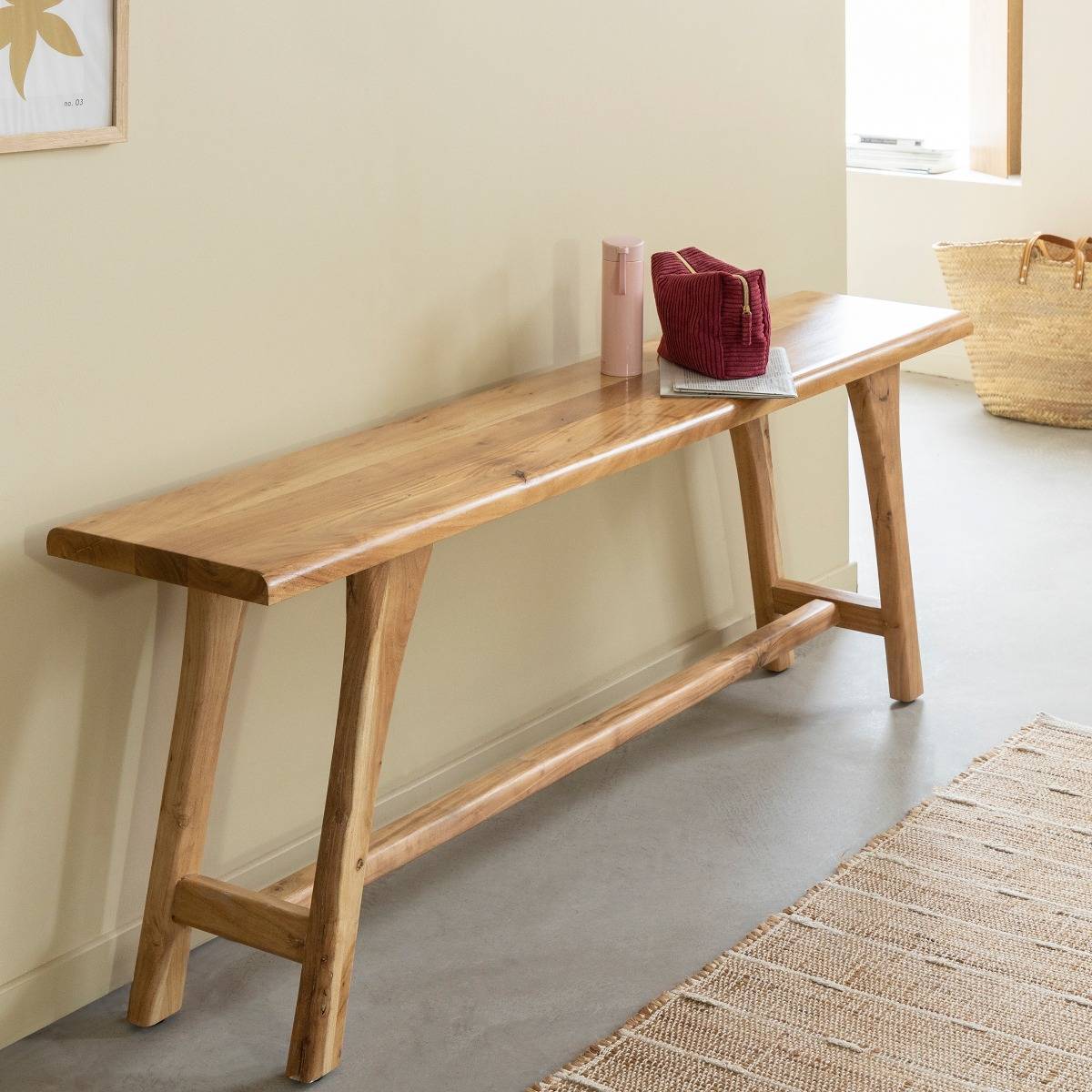 Banc en bois d'acacia Orane