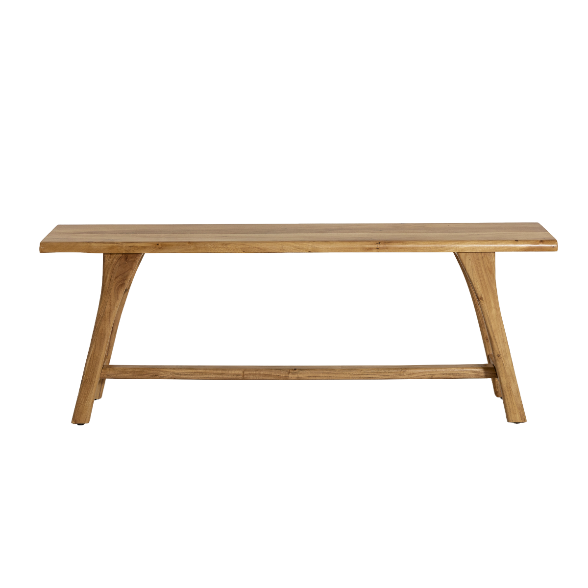 Table à manger haute + 2 bancs en bois d'acacia Orane
