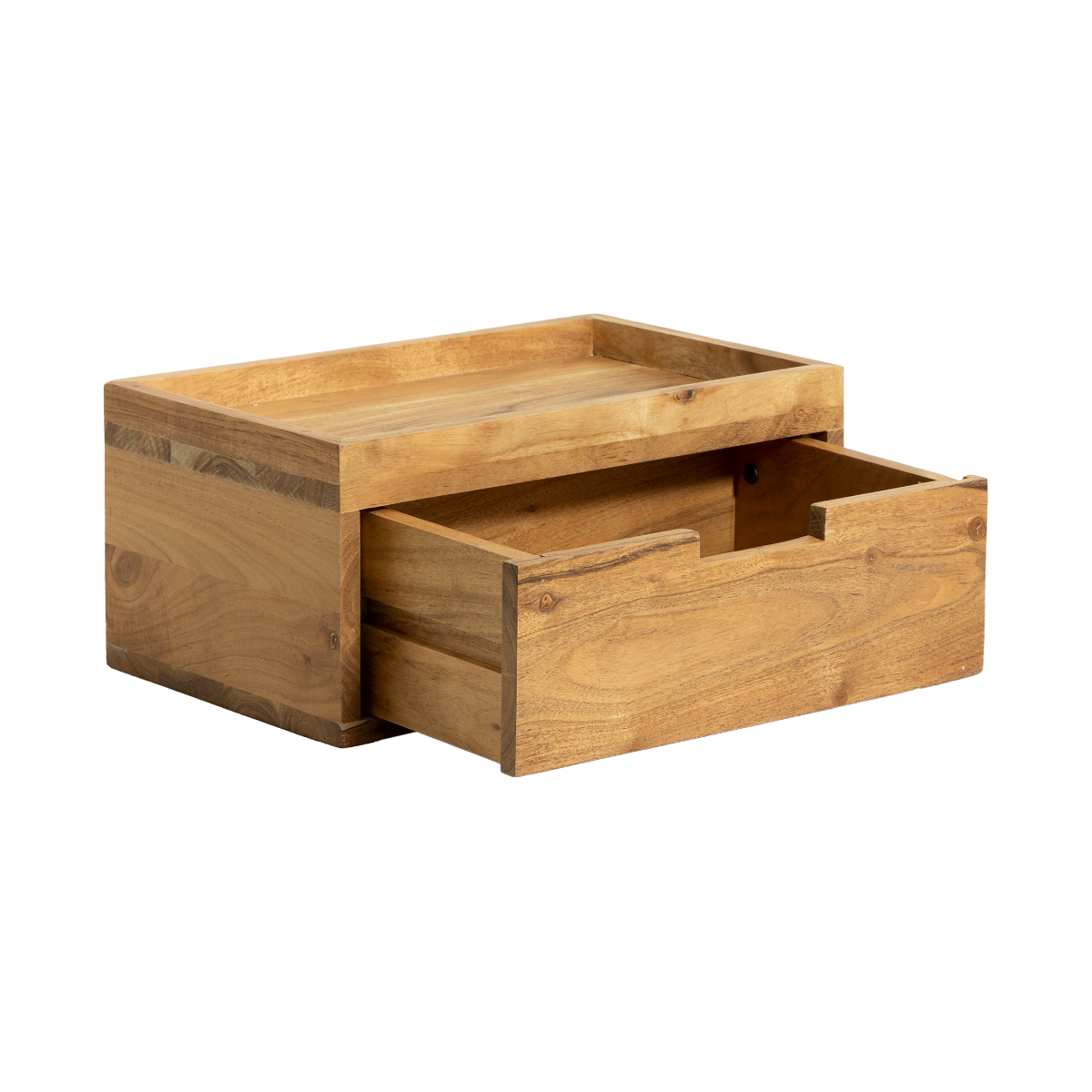 Etagère murale carrée en bois d'acacia Orane