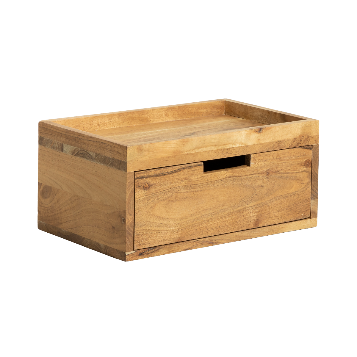 Etagère murale carrée en bois d'acacia Orane