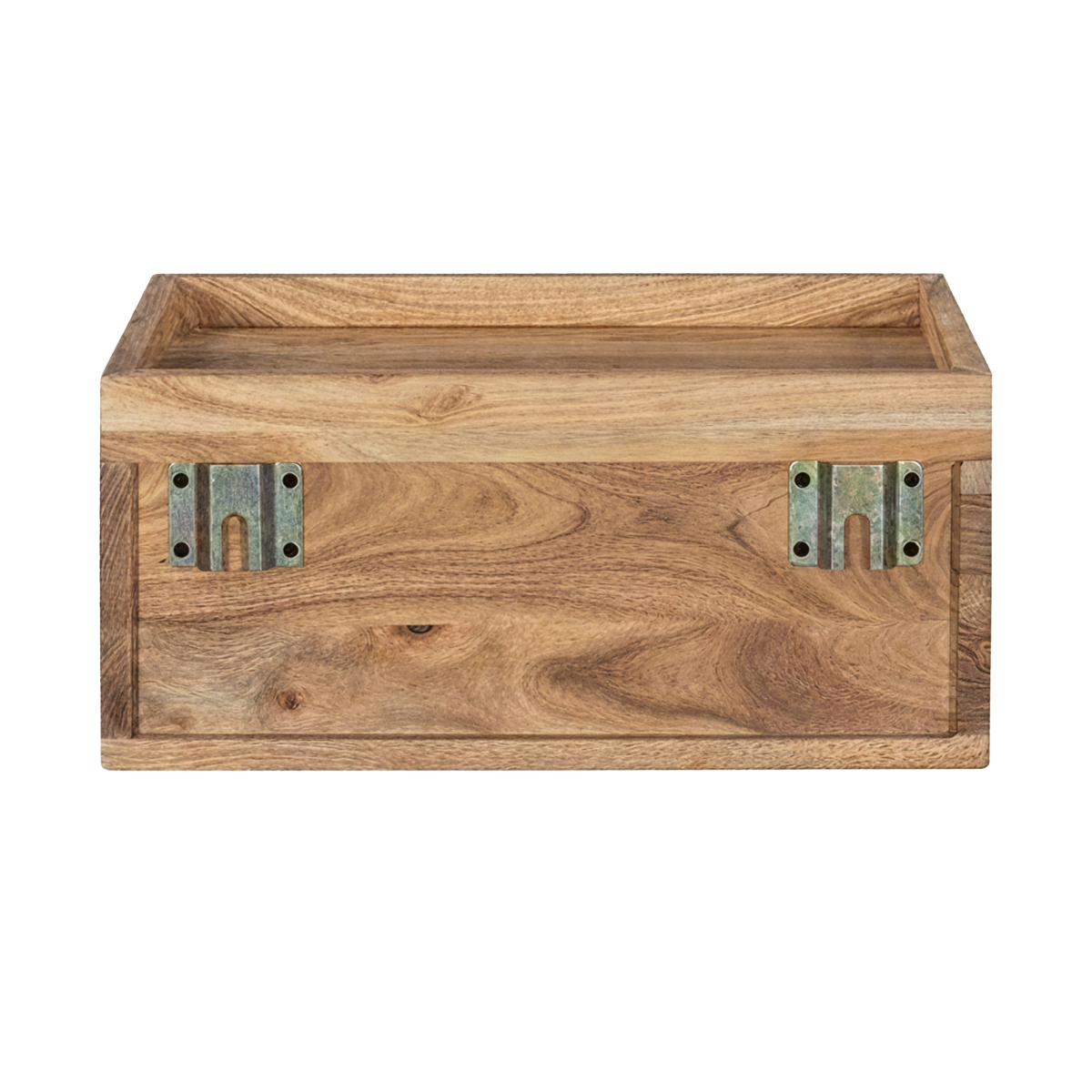 Etagère murale carrée en bois d'acacia Orane