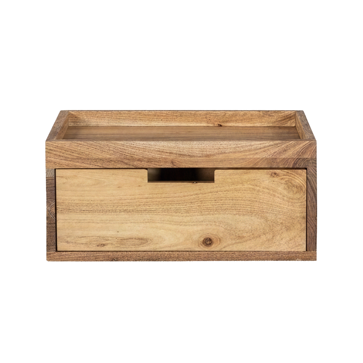 Etagère murale carrée en bois d'acacia Orane