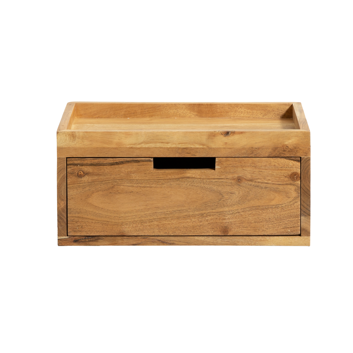 Table de chevet murale carrée en bois d'acacia Orane