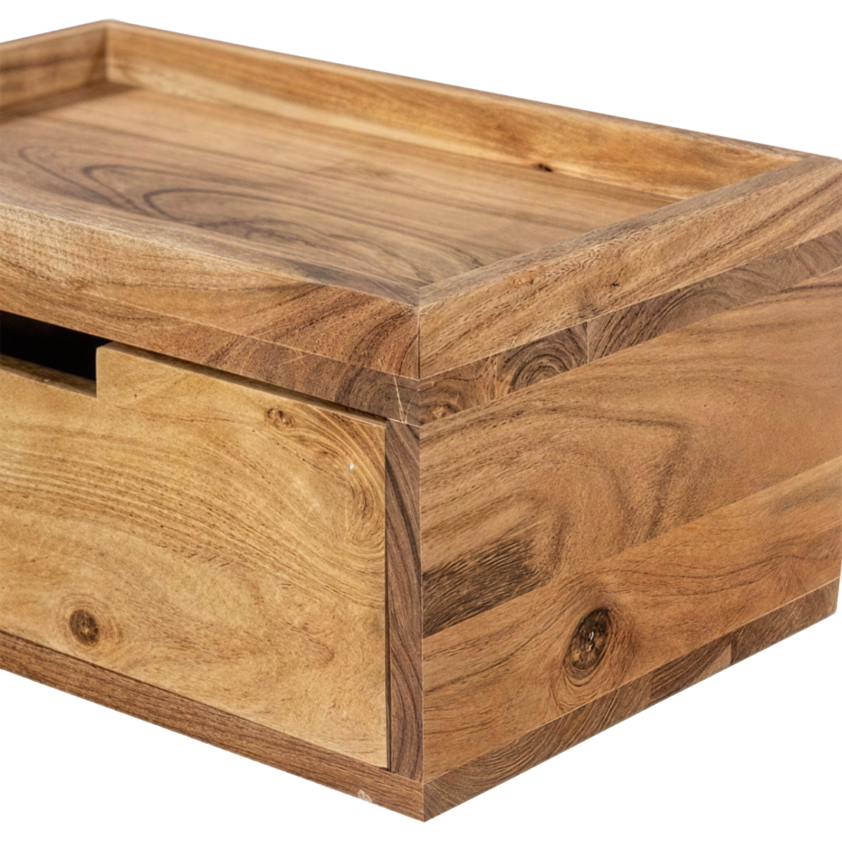 Etagère murale carrée en bois d'acacia Orane