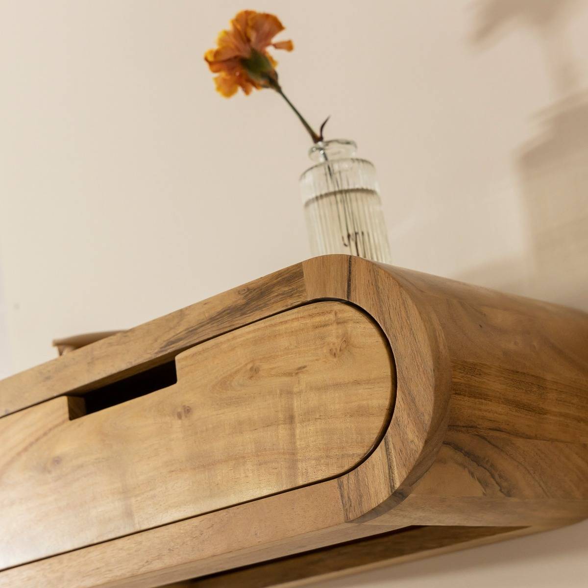 Etagère murale arrondie en bois d'acacia Orane