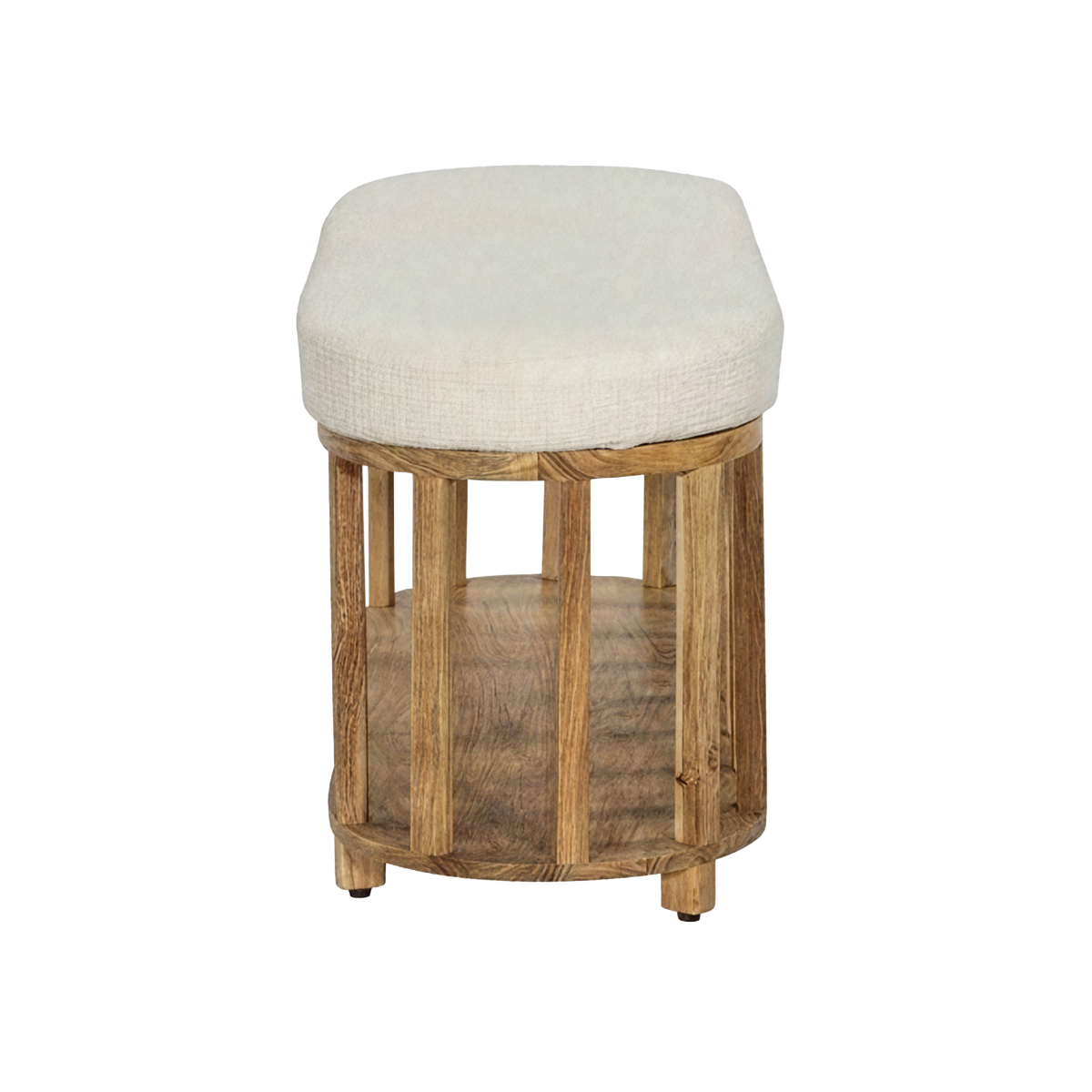 Banc en bois d'acacia et tissu Orane