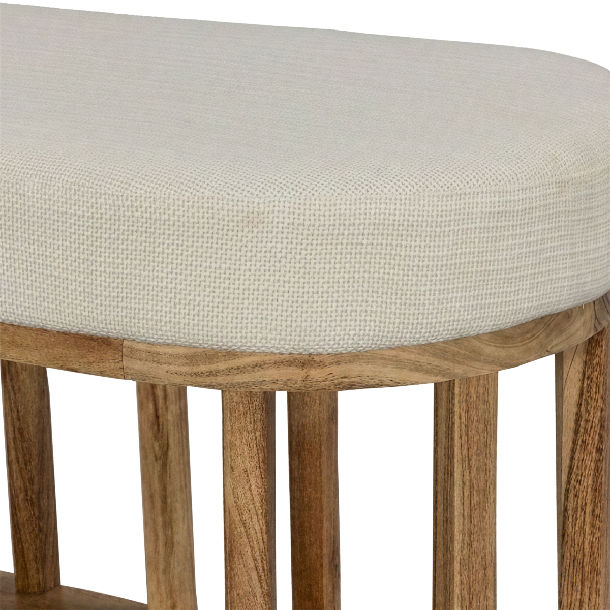 Banc en bois d'acacia et tissu Orane