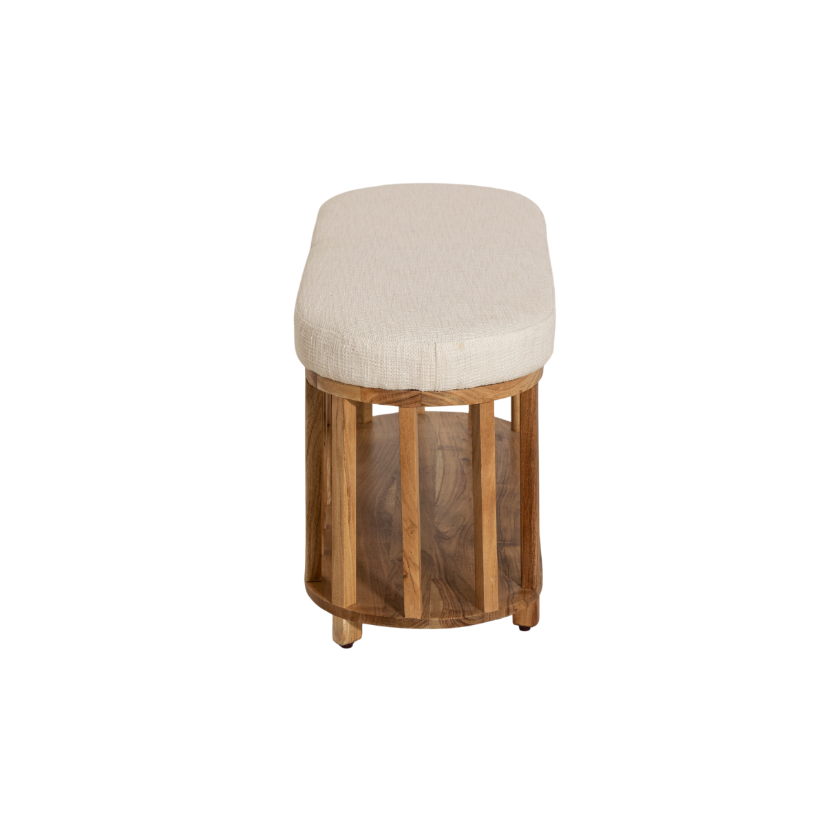 Banc en bois d'acacia et tissu Orane