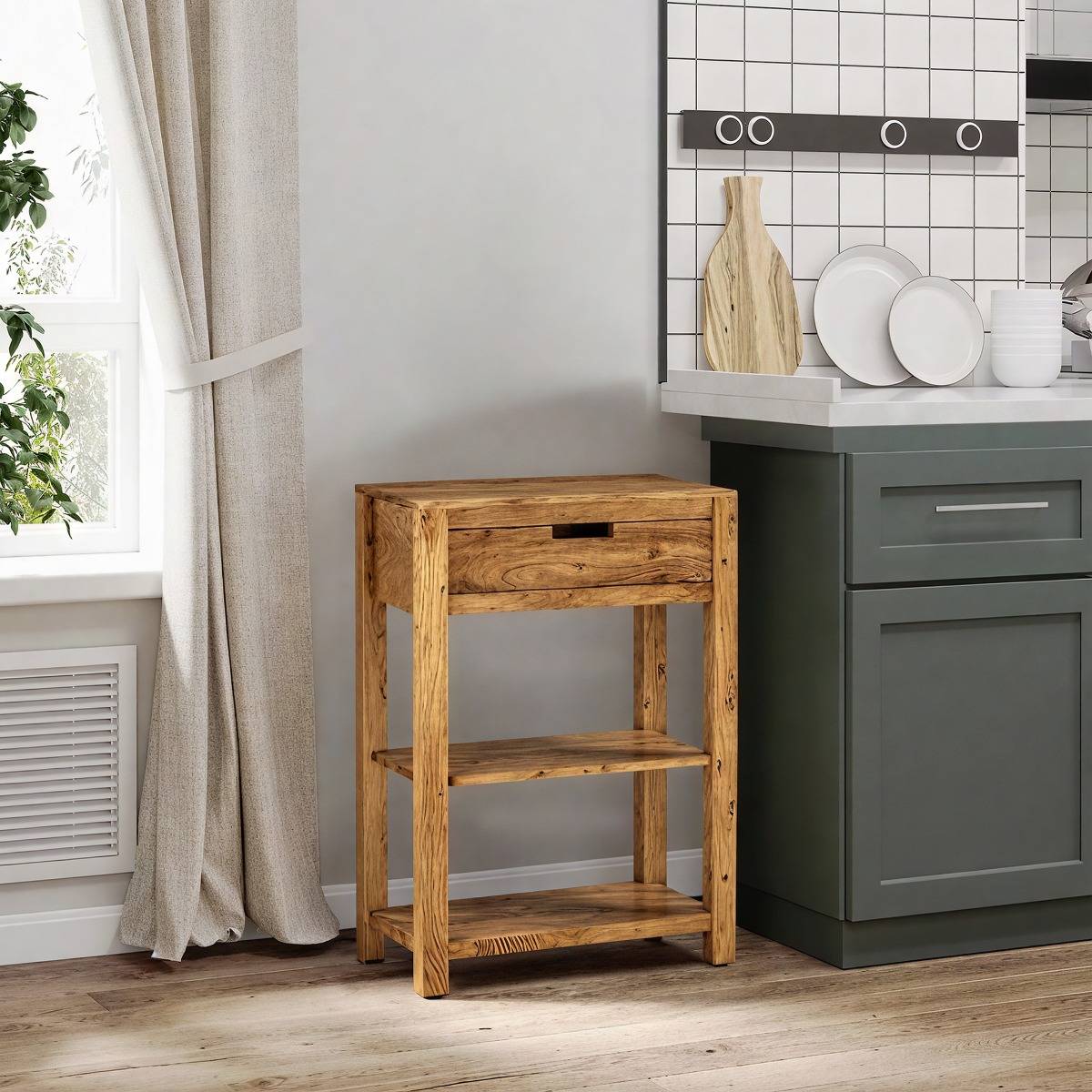 Console avec tiroir en bois d'acacia Orane