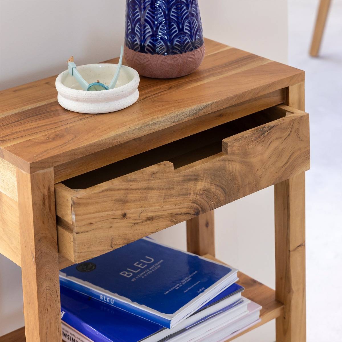Console avec tiroir en bois d'acacia Orane