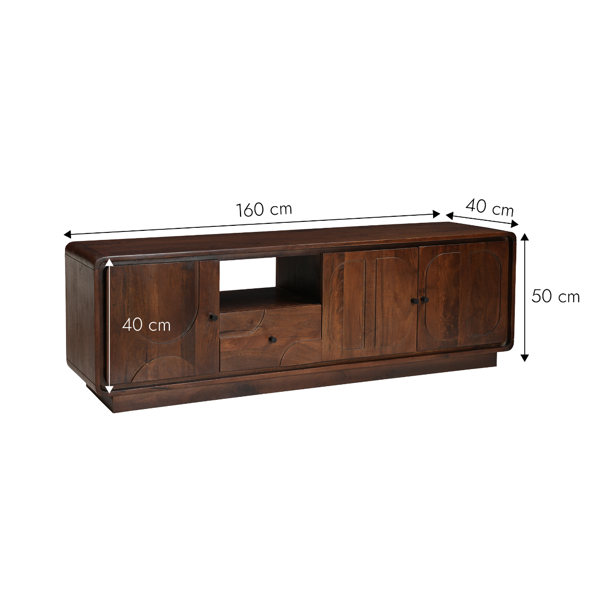 Meuble TV en bois de manguier Melora
