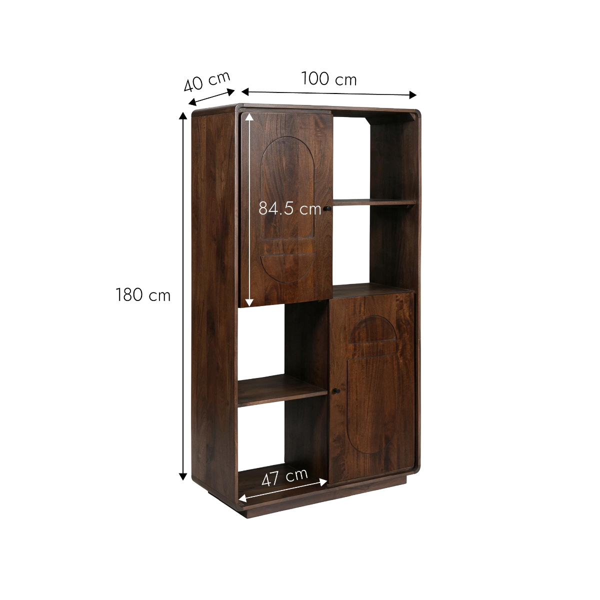 Bibliothèque en bois de manguier Melora