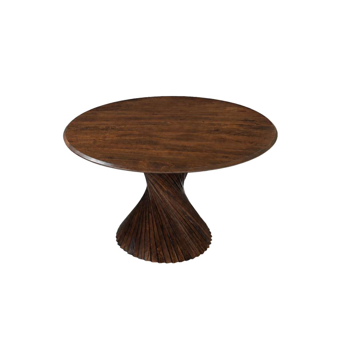 Table à manger ronde en bois de manguier Orelian