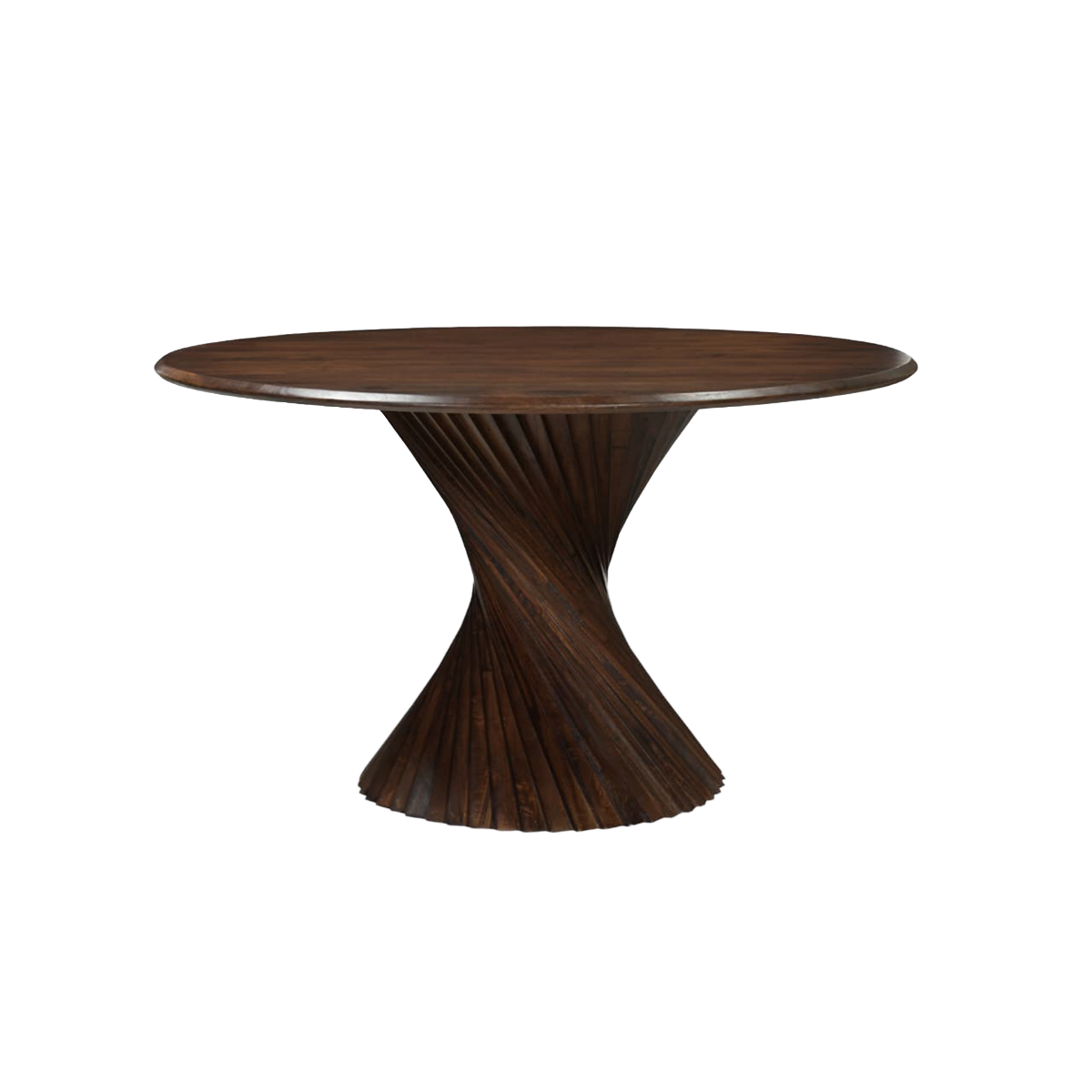 Table à manger ronde en bois de manguier Orelian