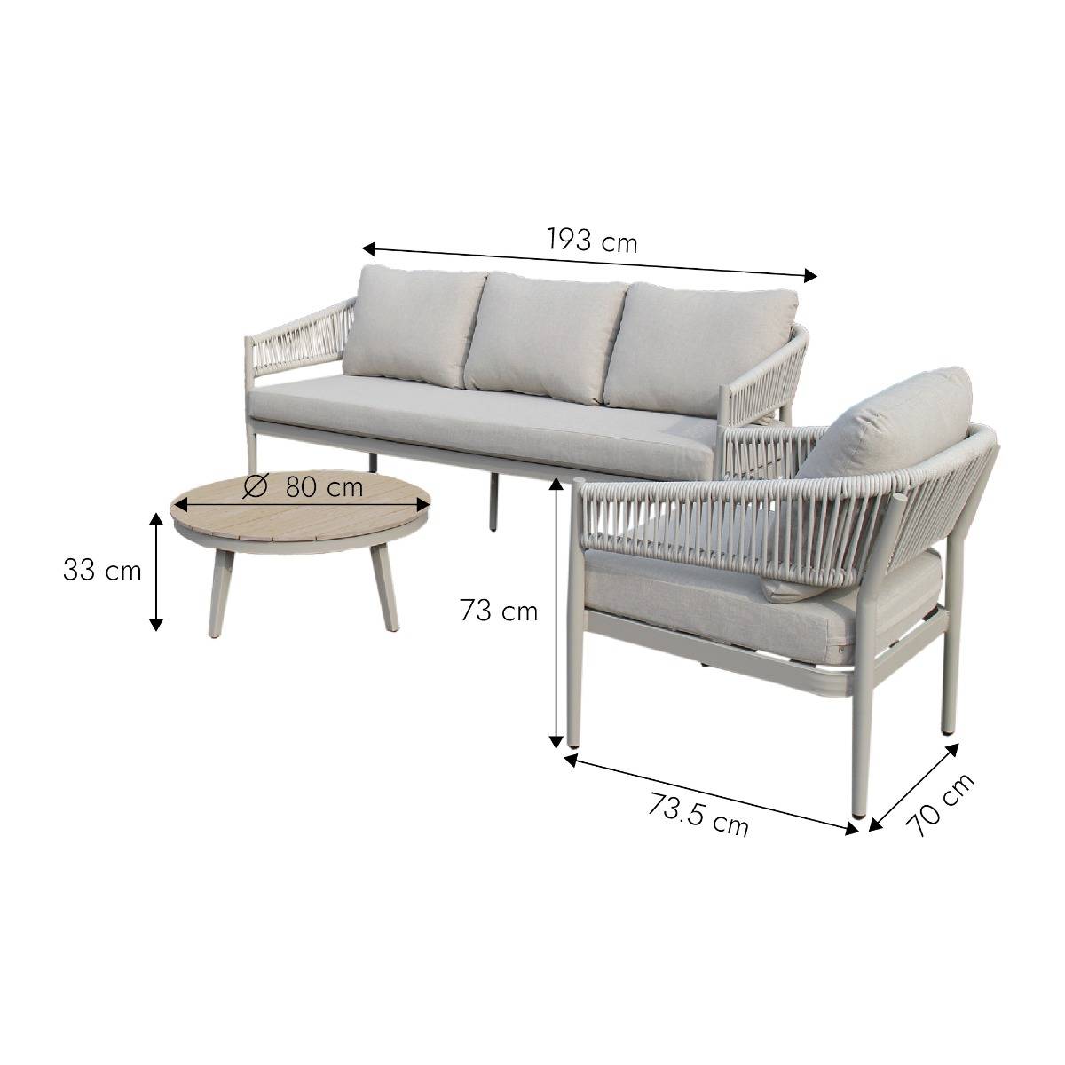 Salon de jardin 4 places Sayen