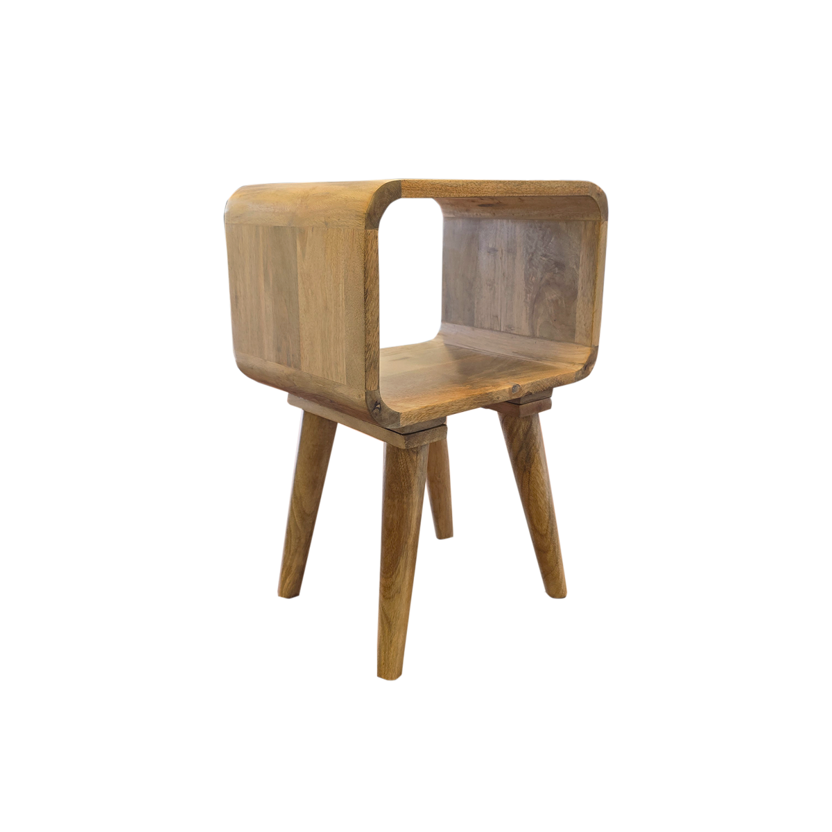 Table de chevet avec niche en bois de manguier Maëva