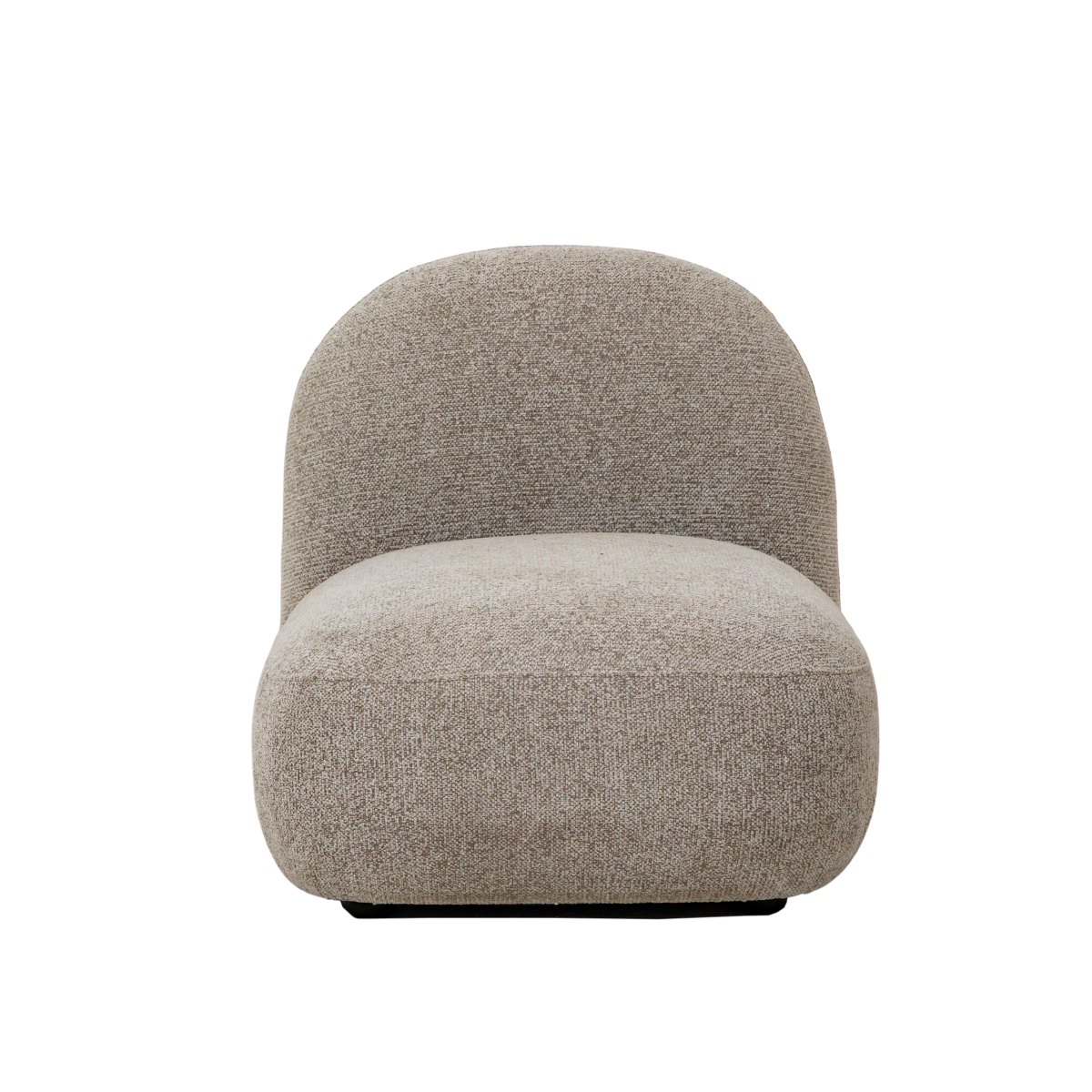 Module central canapé en tissu bouclette gris Calya