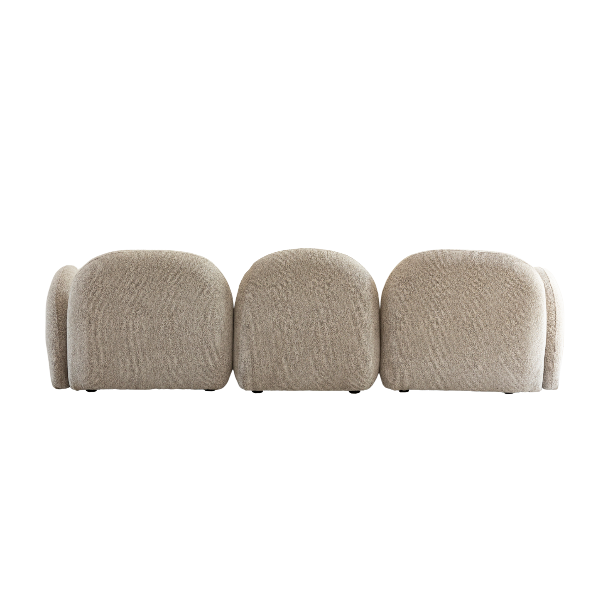 Canapé 3 modules en tissu bouclette gris Calya