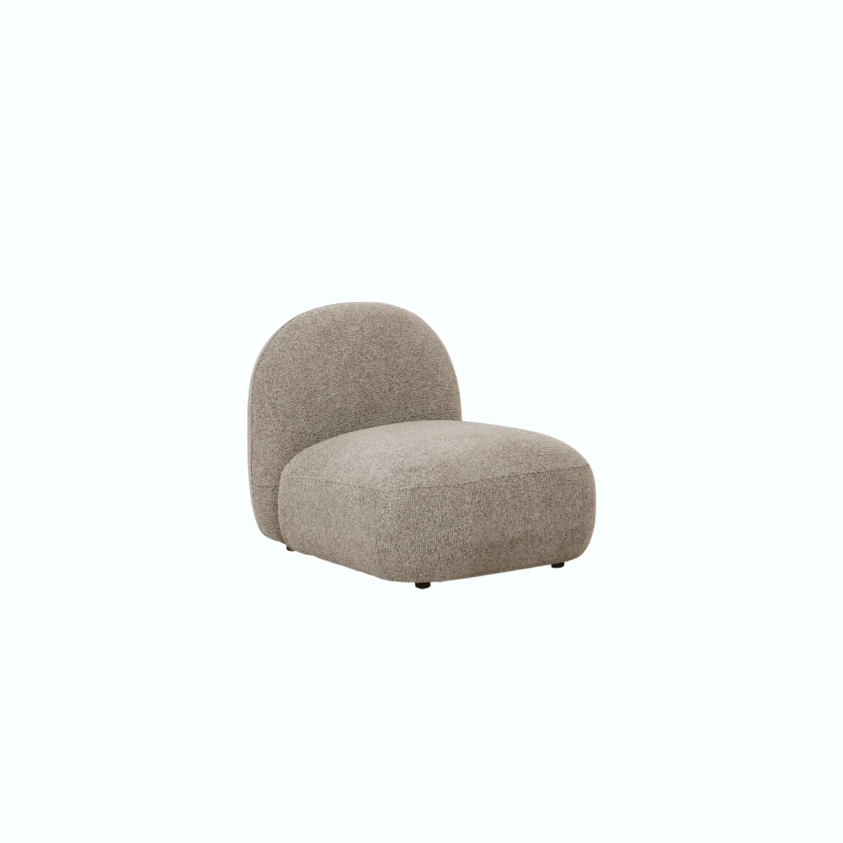 Canapé 3 modules en tissu bouclette gris Calya
