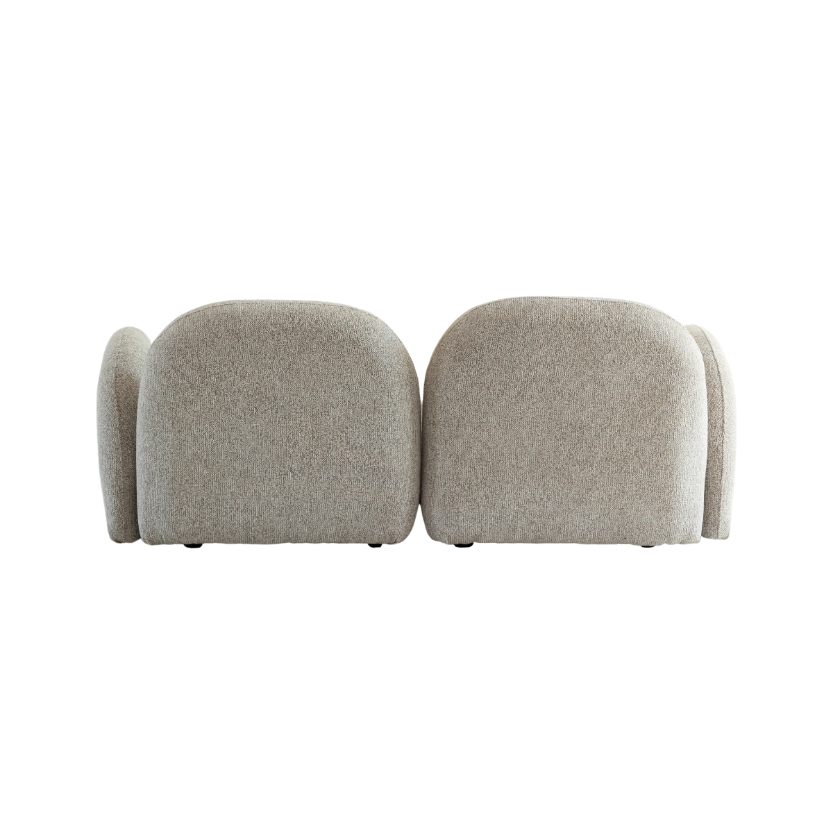 Canapé modulable 2 places en tissu bouclette gris Calya