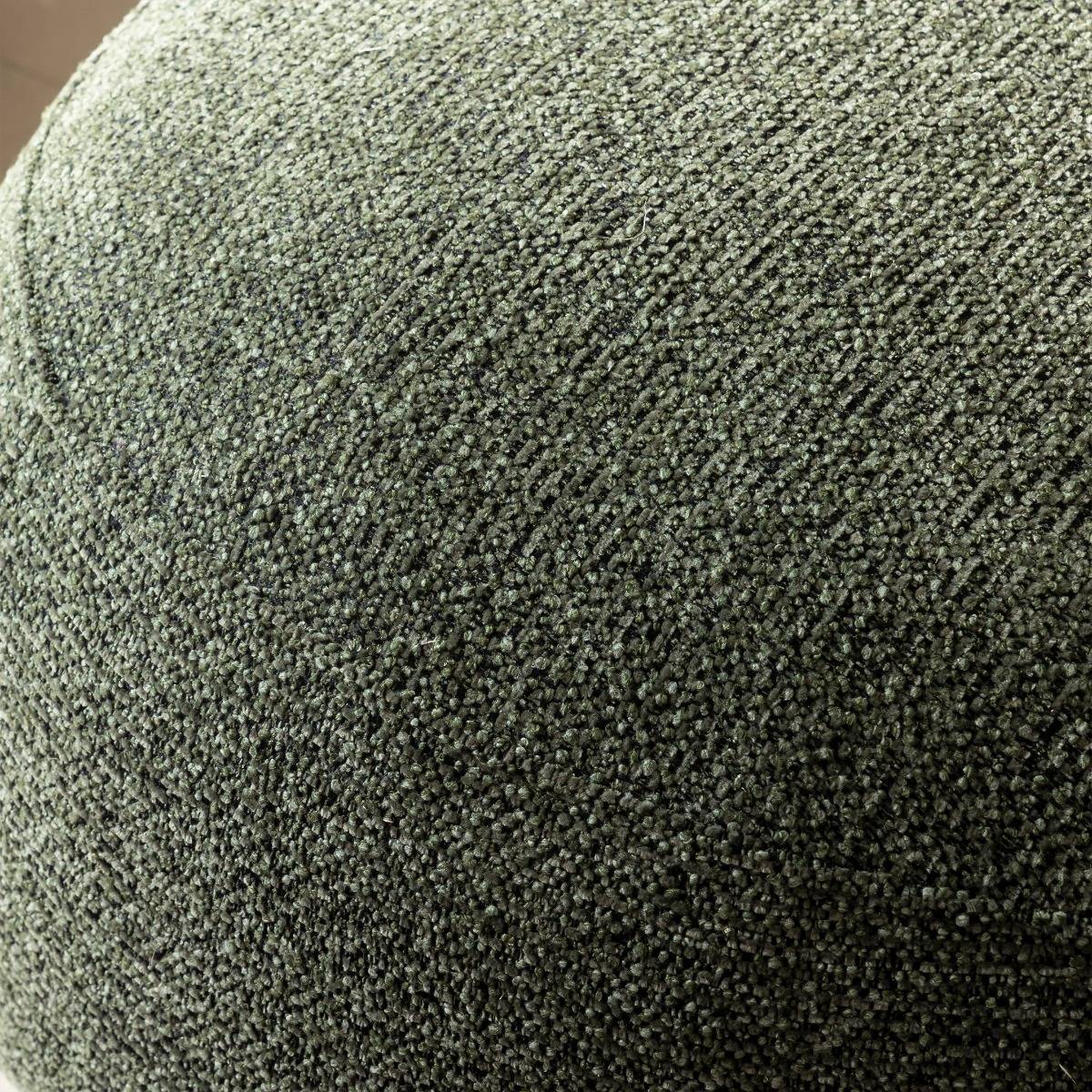 Fauteuil en tissu bouclette avec dossier vert Calya