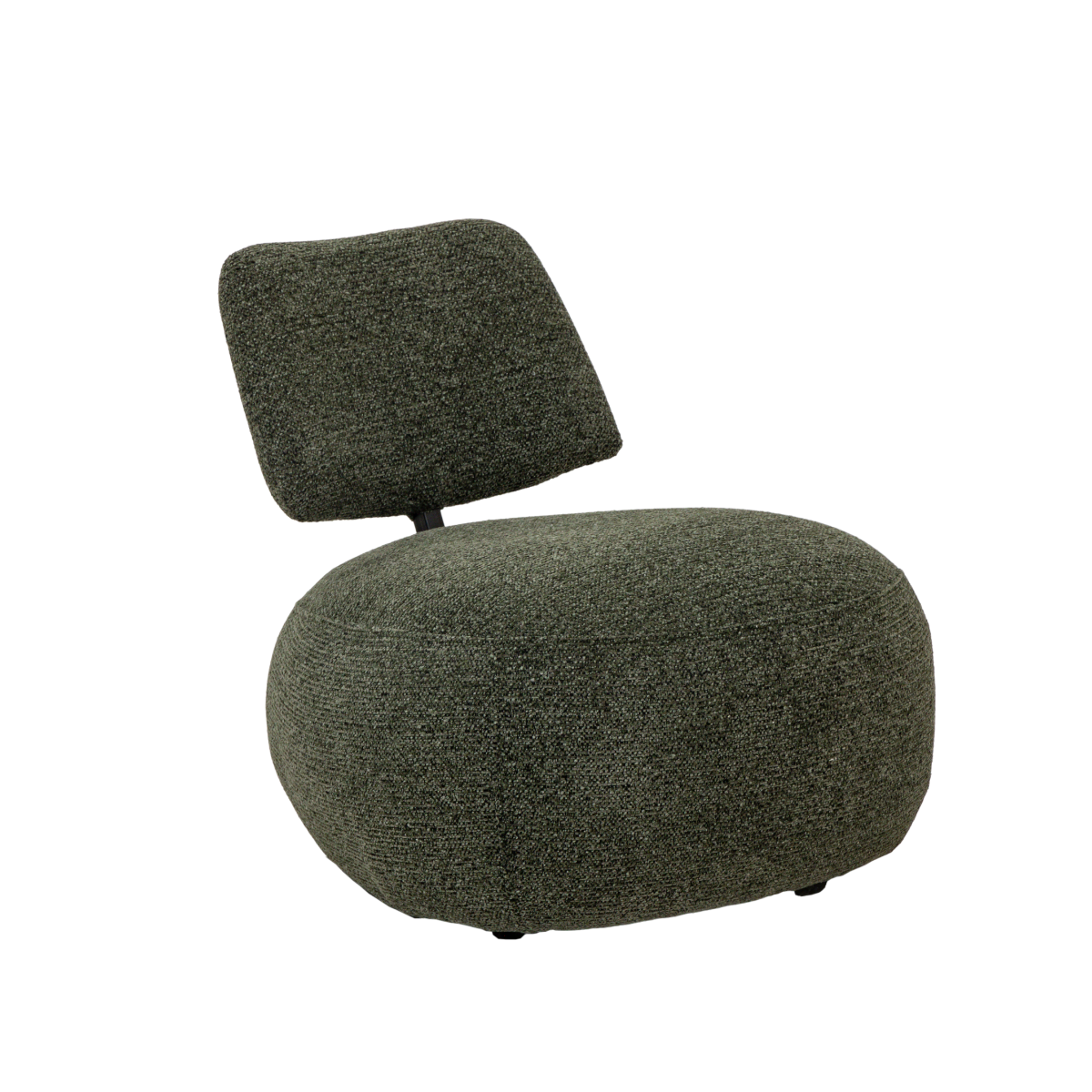 Fauteuil en tissu bouclette avec dossier vert Calya