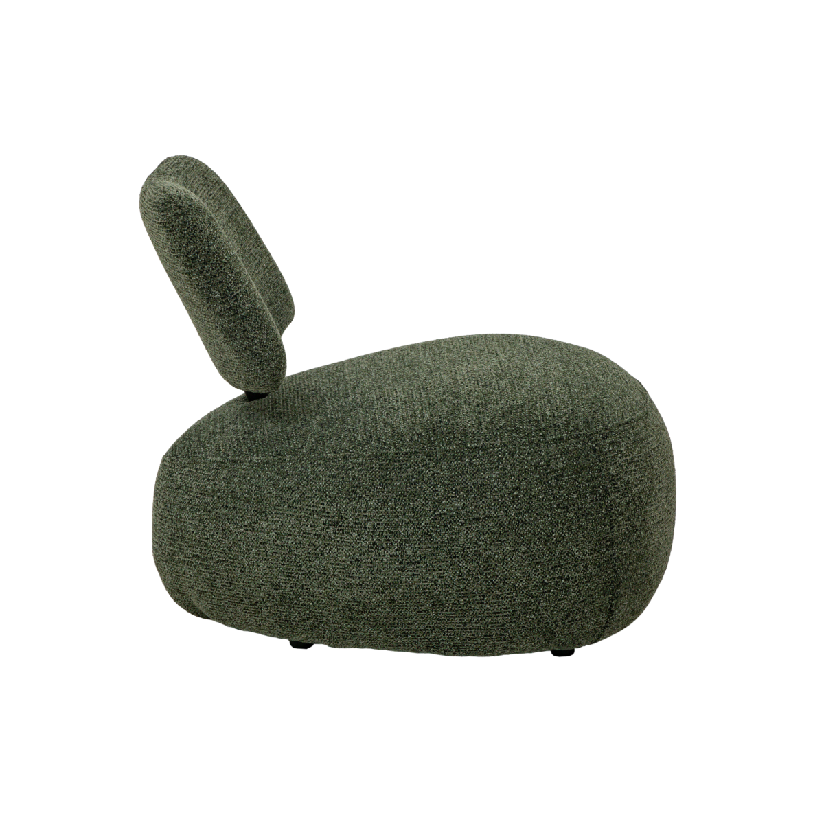 Fauteuil en tissu bouclette avec dossier vert Teresia