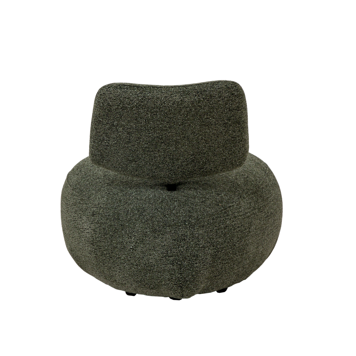 Fauteuil en tissu bouclette avec dossier vert Calya