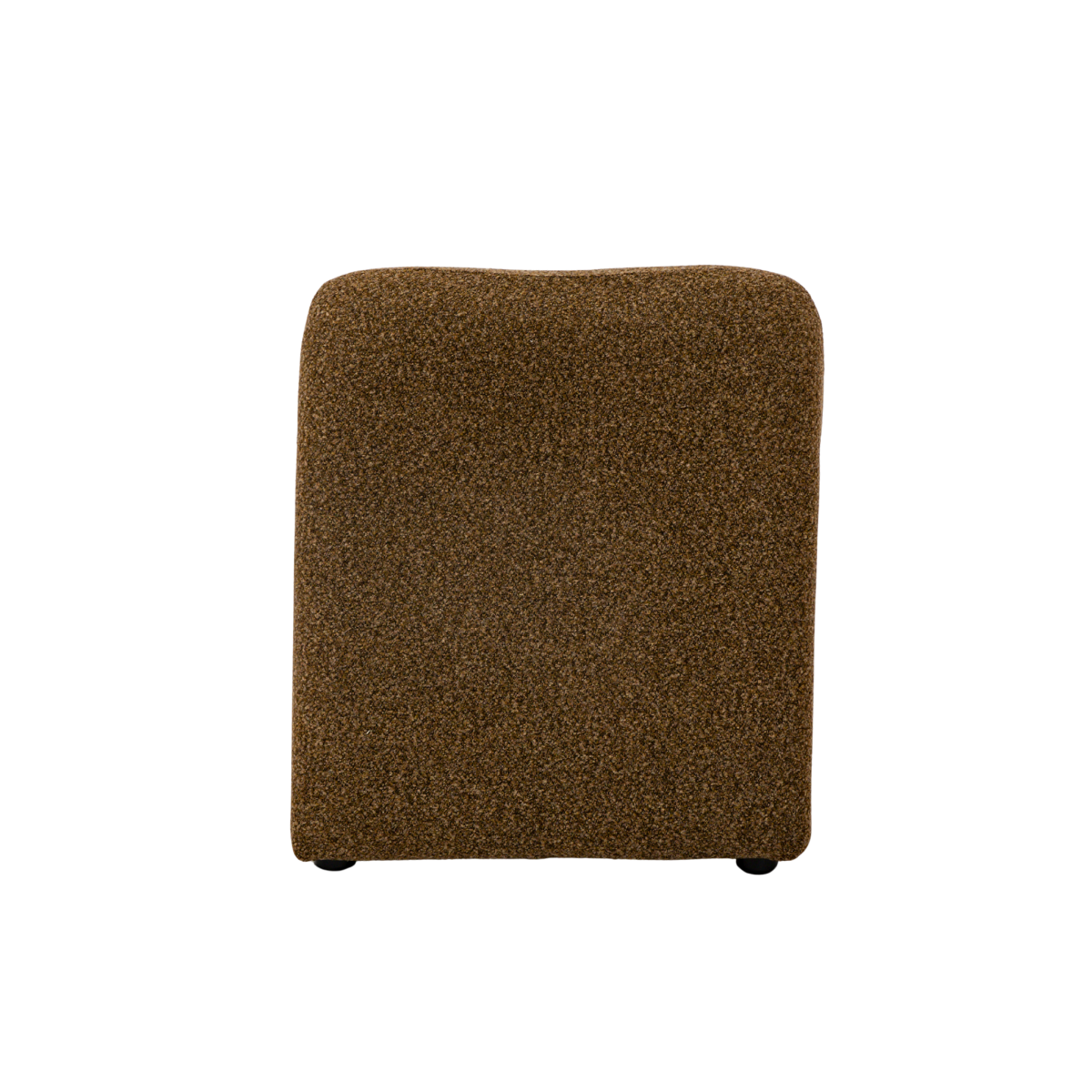 Fauteuil en tissu bouclette marron Calya