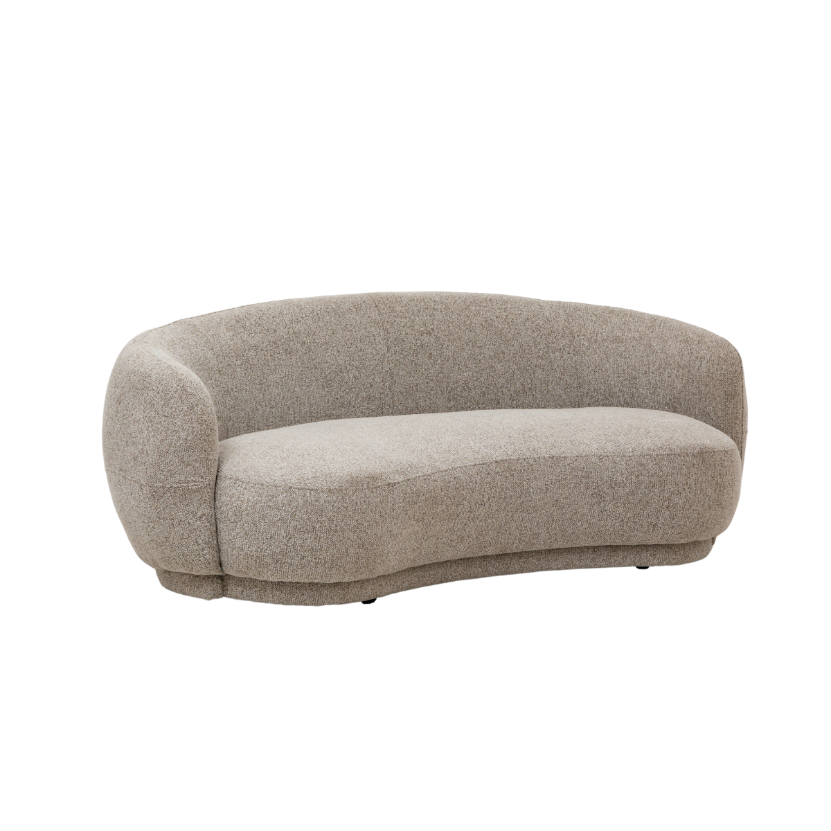 Canapé en tissu bouclette gris 3 places Calya