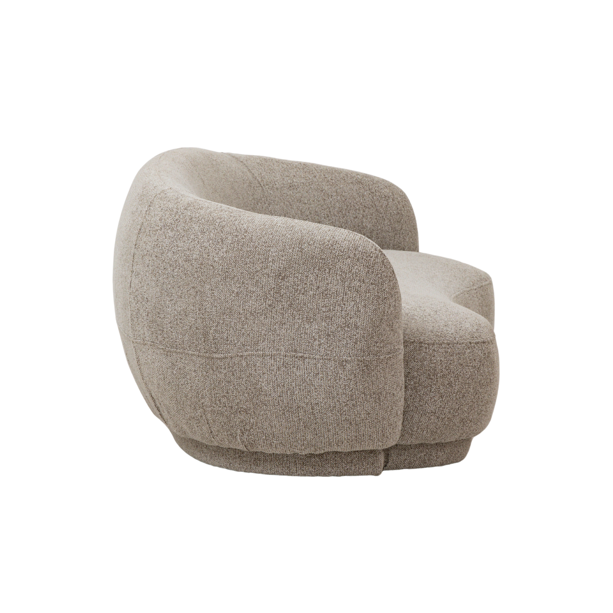 Canapé en tissu bouclette gris 3 places Calya