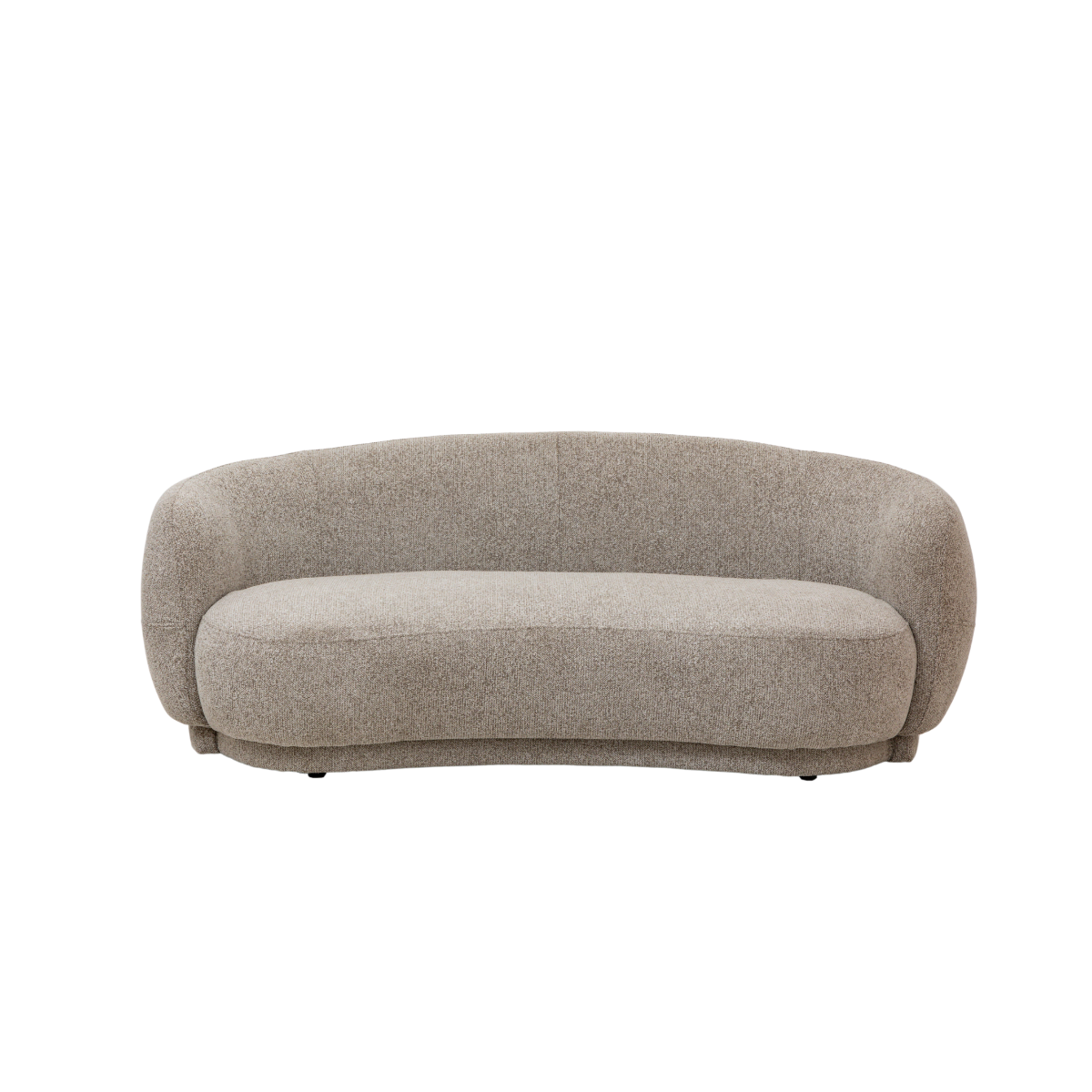 Canapé en tissu bouclette gris 3 places Calya